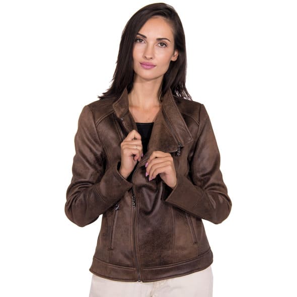 Desigual Leather Jacket Millet (19WWEW22-6053