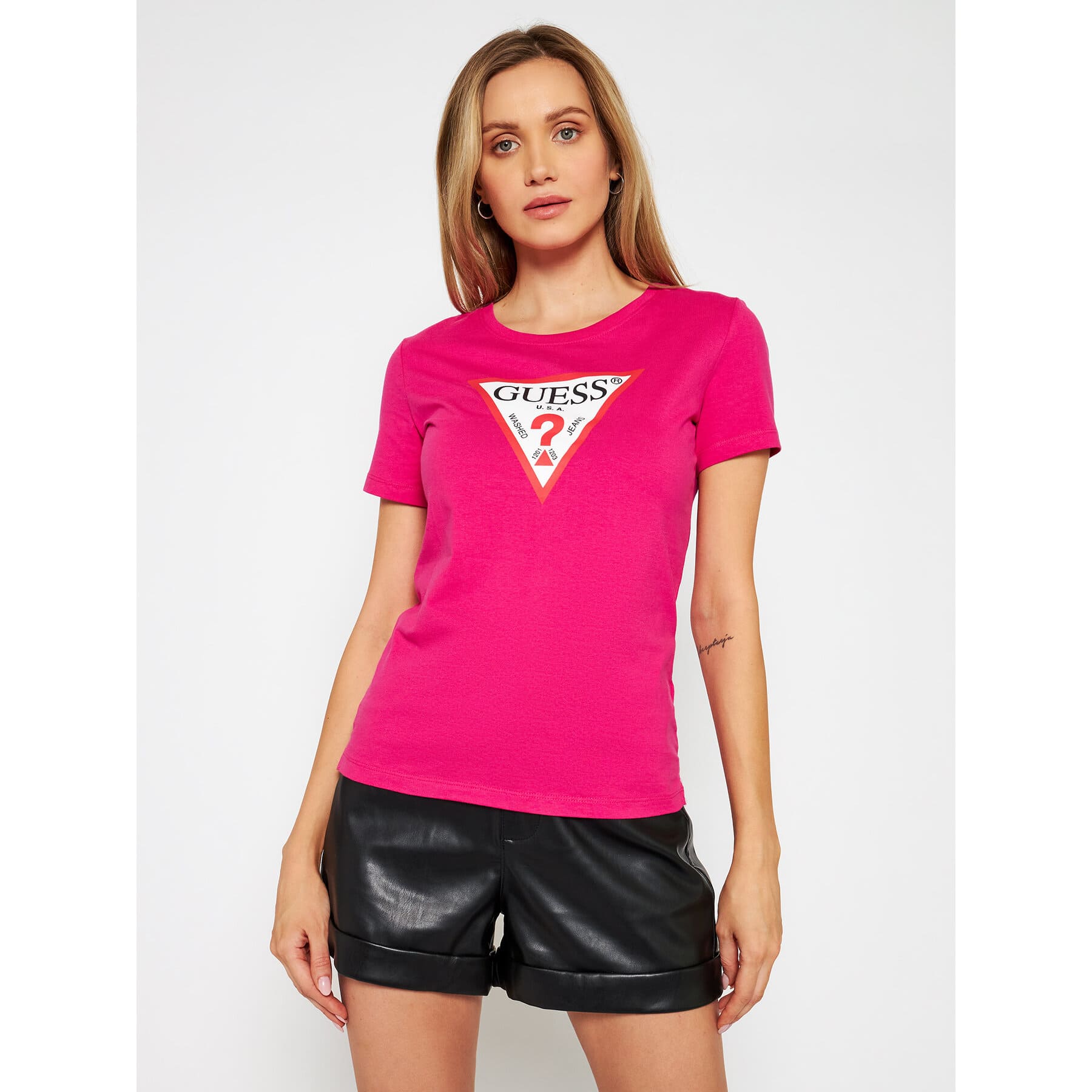 Guess Γυναικείο Τ-Shirt Logo Triangle Tee (W1RI00I3Z11-G64E) - Image 2