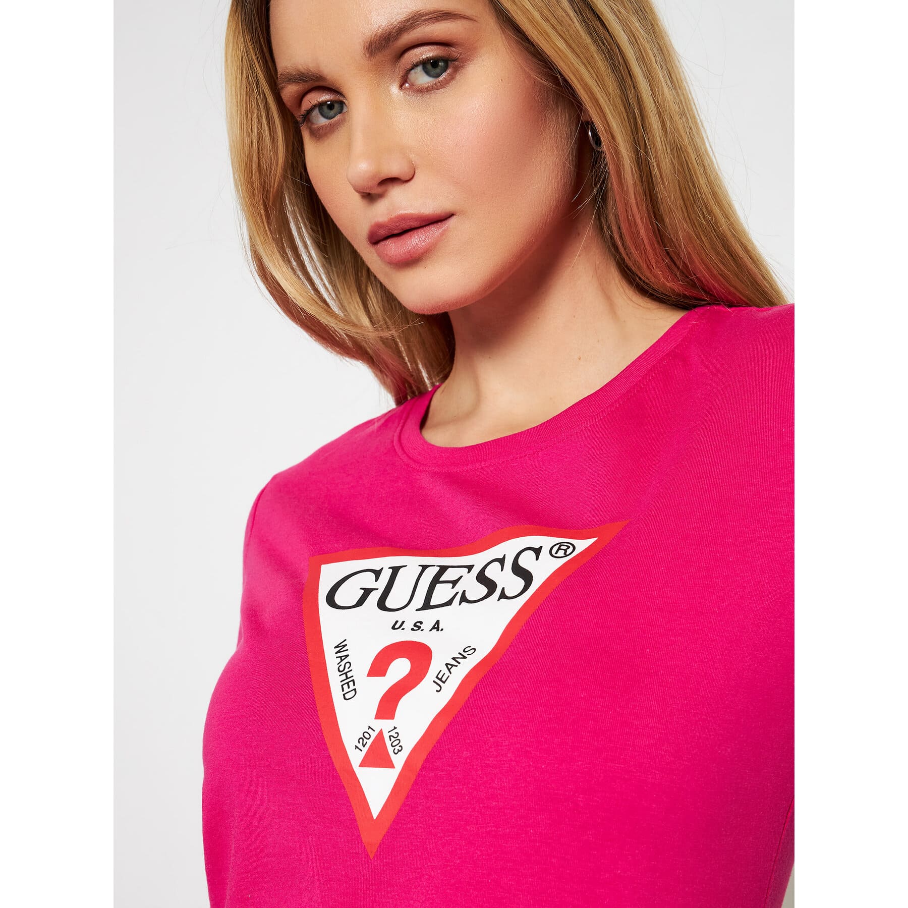 Guess Γυναικείο Τ-Shirt Logo Triangle Tee (W1RI00I3Z11-G64E) - Image 4