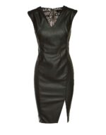 Lynne Midi leather look φόρεμα με βάτες (046-511009)