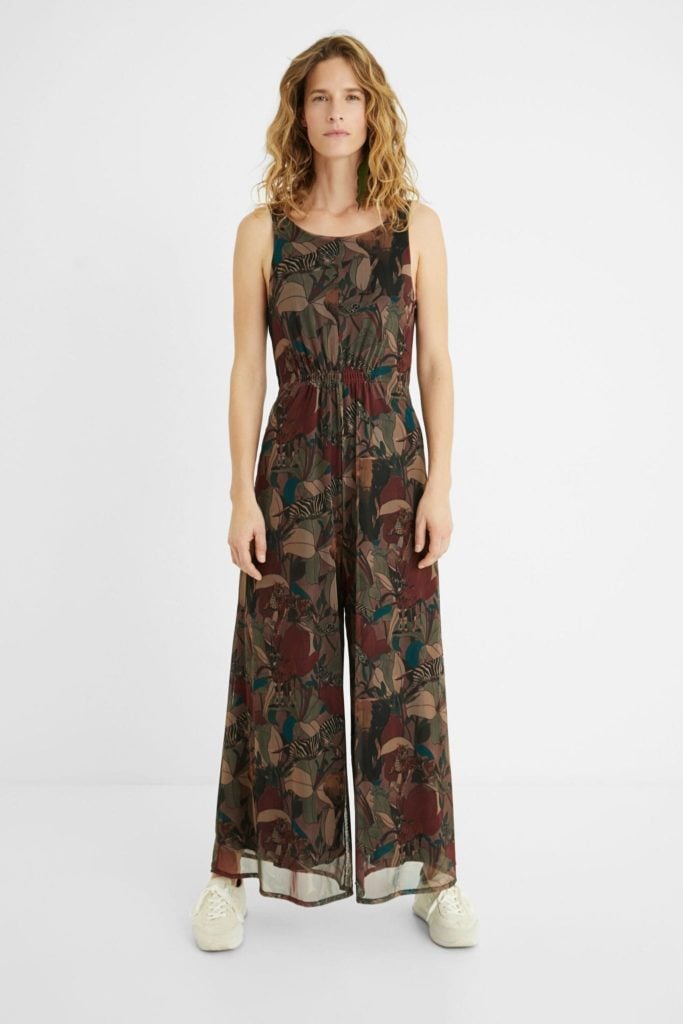 Combinaison Desigual Fille – Multicolore, Sans Manches, Longueur Longue – Coupe Regular, Col Carré – Style Coloré Et Fun