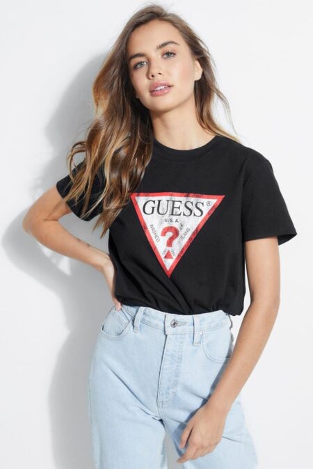 Guess Γυναικείο Classic Logo Τ-Shirt W93I0RR9I60-JBLK_e-dshop
