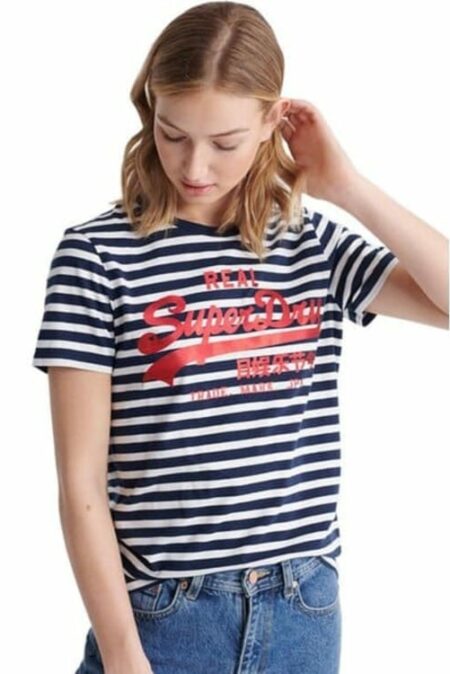 Superdry Κοντομάνικο T-shirt Satin Stripe (W1010037B)