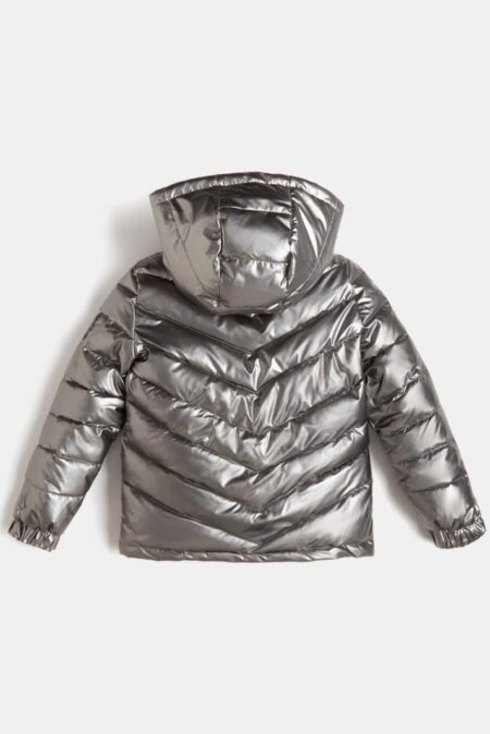 Guess Παιδικό Μπουφάν Hood Padded Ls Jacket (H1BJ06WEA20-SLV)
