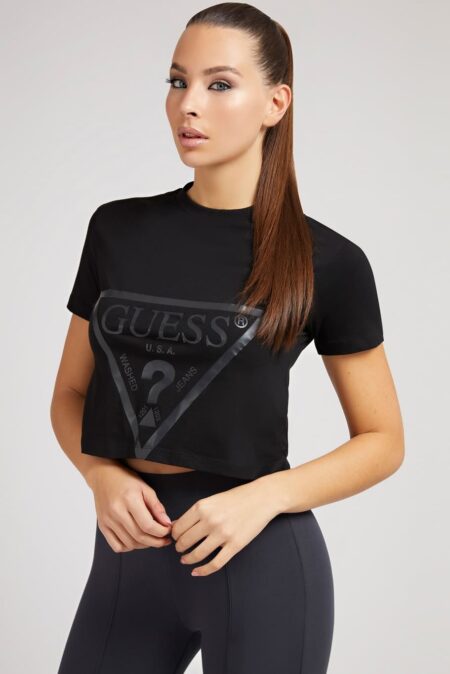 Guess Γυναικείο Τ-Shirt Crop Adele (V2RI00K8HM0-JBLK)