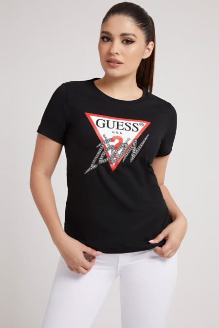 Guess Γυναικείο Τ-Shirt Logo Icon Tee (W2RI07I3Z11-JBLK) -1