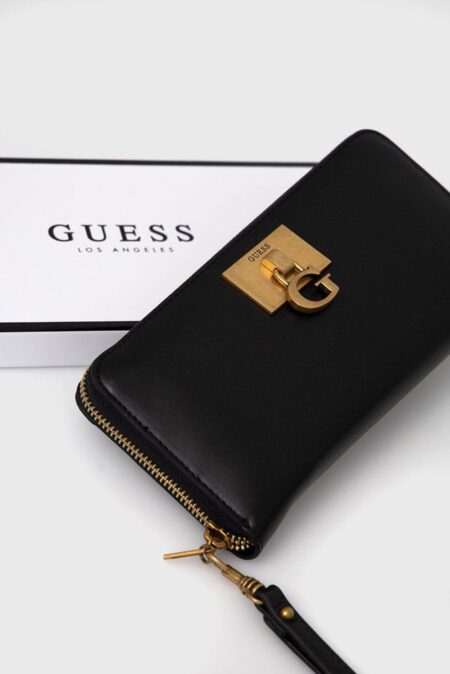 Guess Πορτοφόλι Stephi SLG Large Zip Around (SWVE7875460-BLA)