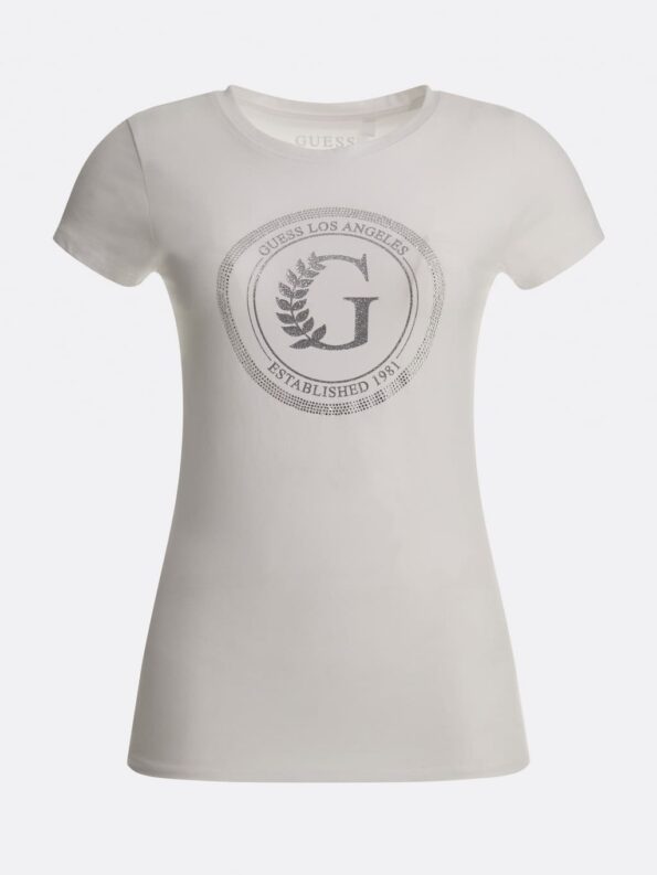 Guess Γυναικεία Κοντομάνικη Μπλούζα Crest Logo (W1RI14KAKZ2-G011)