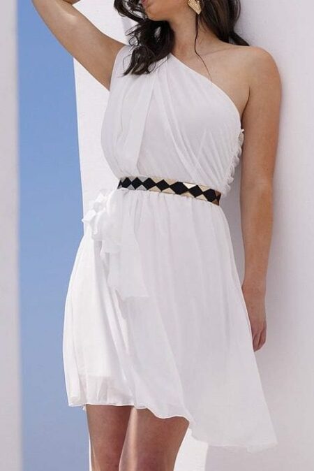 Lynne Φόρεμα Mίνι με έναν Ώμο (048-511015-0438-3