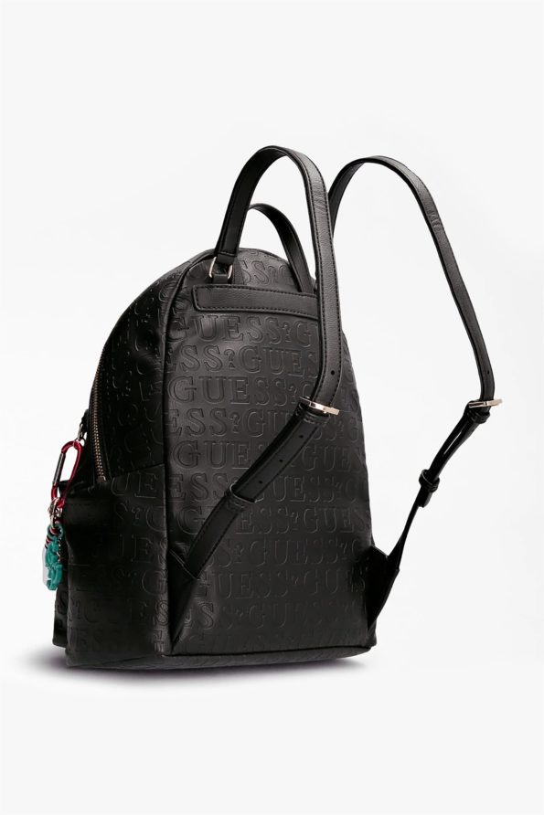 Guess Backpack Naples Με Ανάγλυφο Λογότυπο (HWGG8407330-BLA)