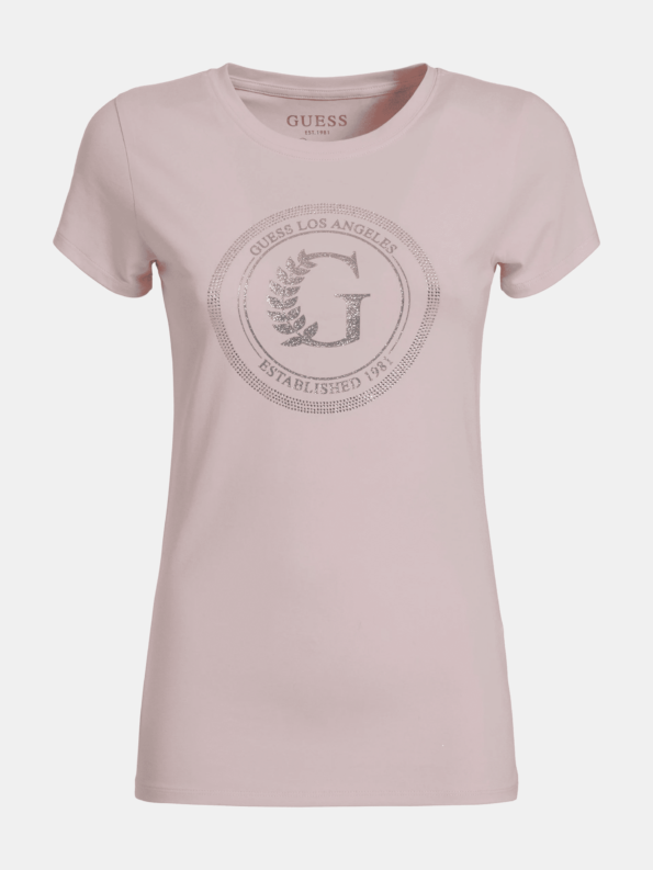 Guess Γυναικεία Κοντομάνικη Μπλούζα Crest Logo (W1RI14KAKZ2-G6K9) -1
