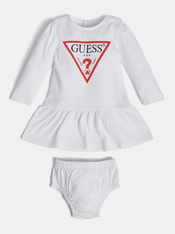 Guess Be-Be Σετ Φόρεμα Με Λογότυπο Girl (A93K19KAUD0-TWHT)