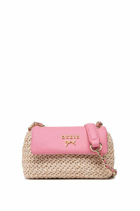 Guess Παιδικό Τσαντάκι Ψάθινο Claire Flap (HGCLA4ST223-PINK)