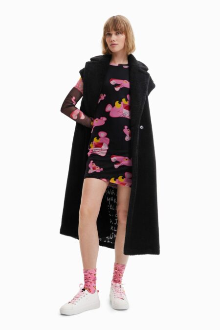 Desigual Mini Μακρυμάνικο Φόρεμα Pink Panther (22WWVK39-1