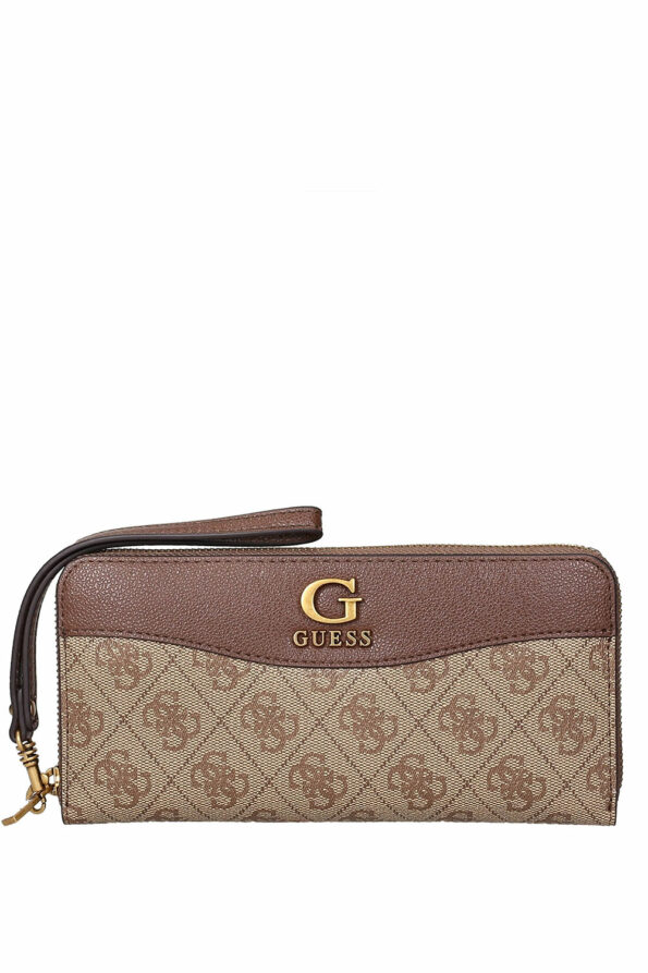 Guess Πορτοφόλι Nell Logo SLG Large Zip Around (SWSB8735460-LGW)