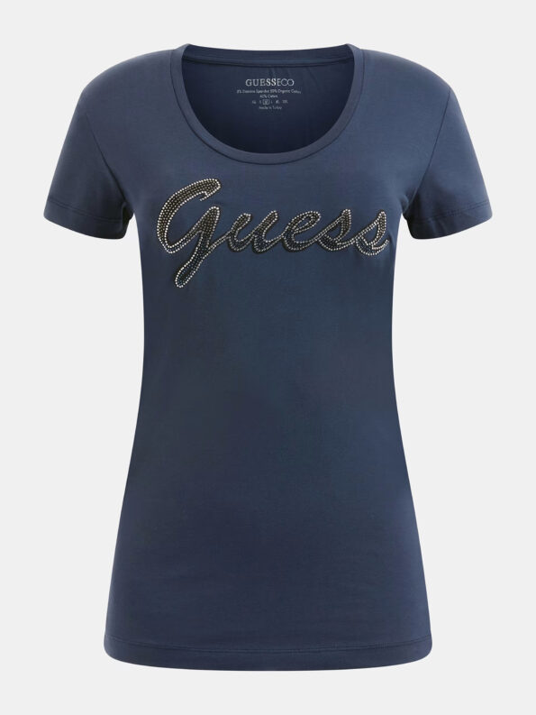 Guess Κοντομάνικη Μπλούζα Με Λογότυπο Adriana (W3RI50J1314-G7P1)