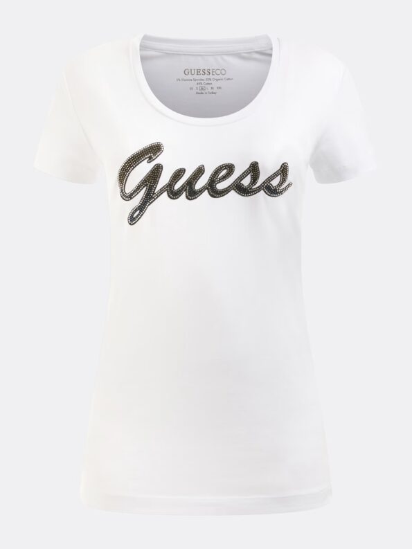 Guess Κοντομάνικη Μπλούζα Με Λογότυπο Adriana (W3RI50J1314-G011)