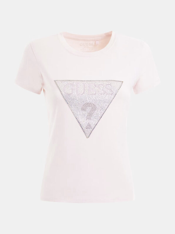 Guess Κοντομάνικη Μπλούζα Με Λογότυπο Crystal (W3RI05KA0Q1-A60W) -