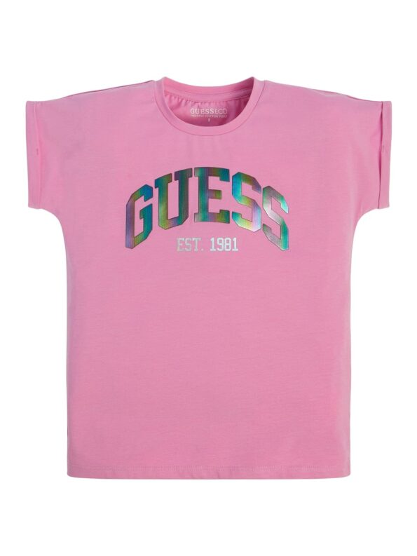 Guess Παιδική Κοντομάνικη Μπλούζα Με Λογότυπο Girl (J3RI33K6YW1-G66S)