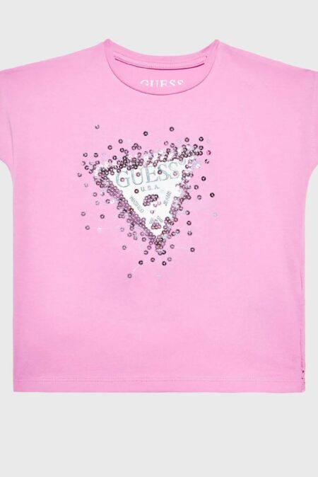 Guess Παιδική Κοντομάνικη Μπλούζα Με Λογότυπο Girl (K3RI04K6YW1-G66S)