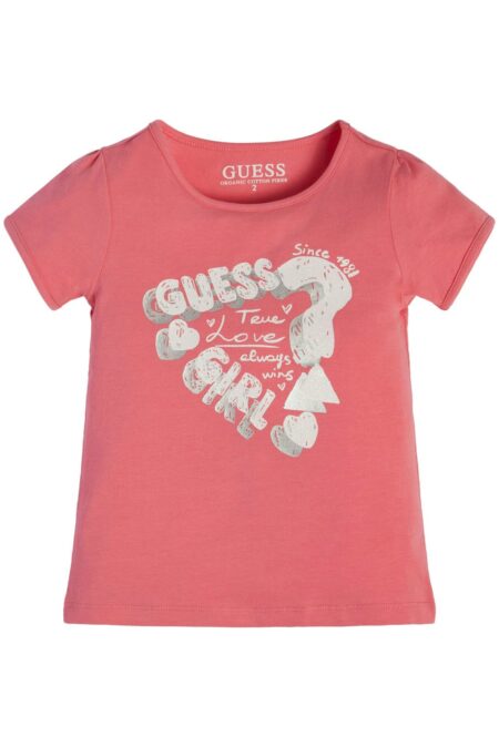 Guess Παιδική Κοντομάνικη Μπλούζα Με Λογότυπο Girl (K3RI13K6YW1-G6R0)