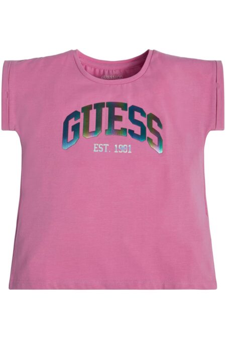 Guess Παιδική Κοντομάνικη Μπλούζα Με Λογότυπο Girl (K3RI25K6YW1-G66S)