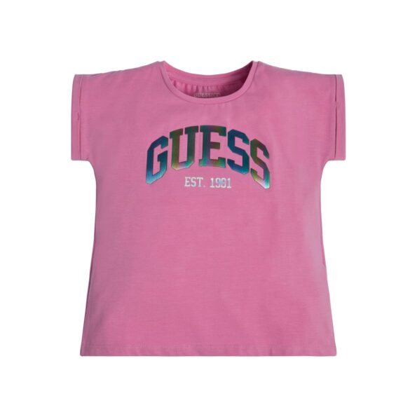 Guess Παιδική Κοντομάνικη Μπλούζα Με Λογότυπο Girl (K3RI25K6YW1-G66S)