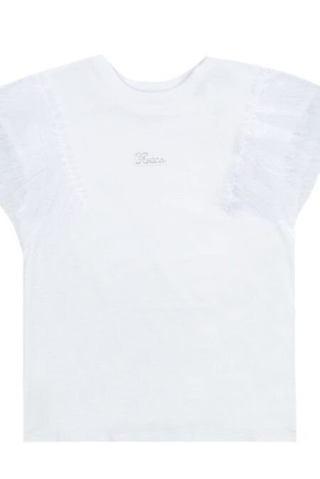Guess Παιδική Κοντομάνικη Μπλούζα Με Τούλι Girl (K3RI10K6YW0-G011) -