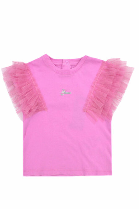 Guess Παιδική Κοντομάνικη Μπλούζα Με Τούλι Girl (K3RI10K6YW0-G66S
