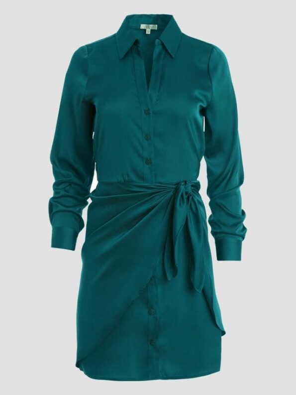 Guess Σατέν Σεμιζιέ Φόρεμα Alya Dress (W2BK83WF1T2-G78I)