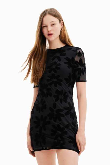 Desigual Mini Κοντομάνικο Φόρεμα Oxford (23SWVK19