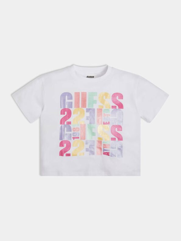 Guess Παιδική Κοντομάνικη Μπλούζα Crop Με Λογότυπο Girl (J3GI32I3Z14-G011)