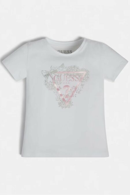 Guess Παιδική Κοντομάνικη Μπλούζα Με Τριγωνικό Λογότυπο Girl (K3RI17K6YW1-G011)