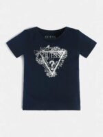 Guess Παιδική Κοντομάνικη Μπλούζα Με Τριγωνικό Λογότυπο Girl (K3RI17K6YW1-G7HR)