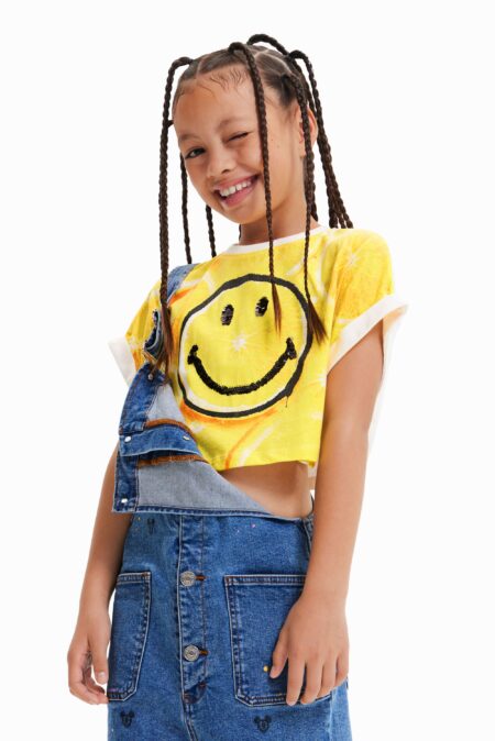 Desigual Παιδική Kοντομάνικη Μπλούζα Smiley Limon Girl (23SGTK23