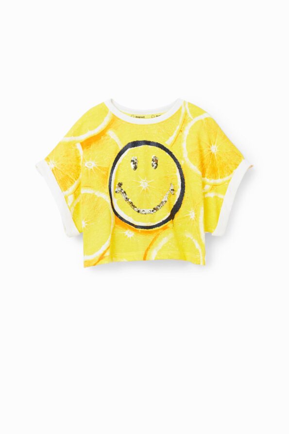 Desigual Παιδική Kοντομάνικη Μπλούζα Smiley Limon Girl (23SGTK23-1