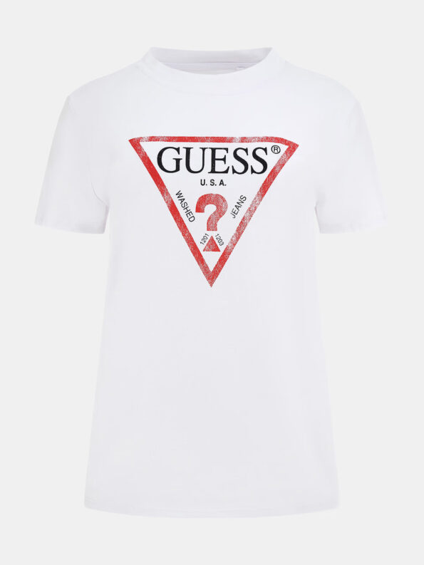 Guess Γυναικεία Κοντομάνικη Μπλούζα Classic Fit Logo (W2BI69K8FQ1-G011)