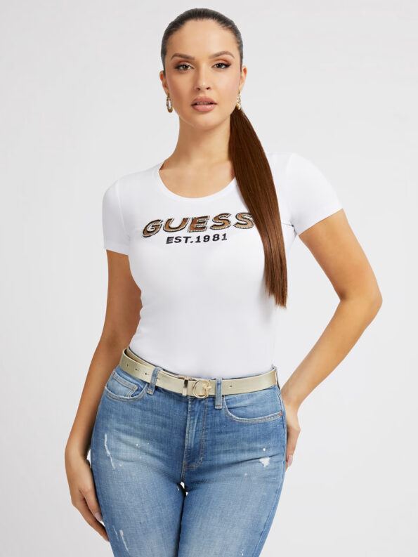 Guess Γυναικεία Μπλούζα Mesh Με Λογότυπο (W3GI35J1300-G011)