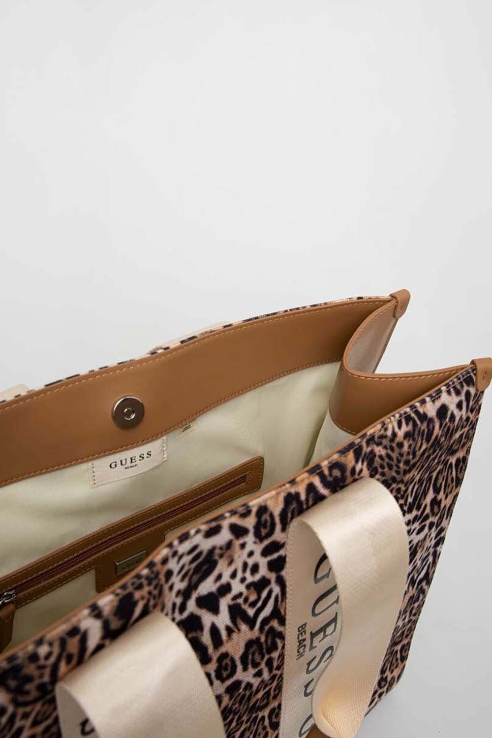 Guess Τσάντα Χειρός Leopard Printed Tote Bag (E3GZ09WFCE0-P122)