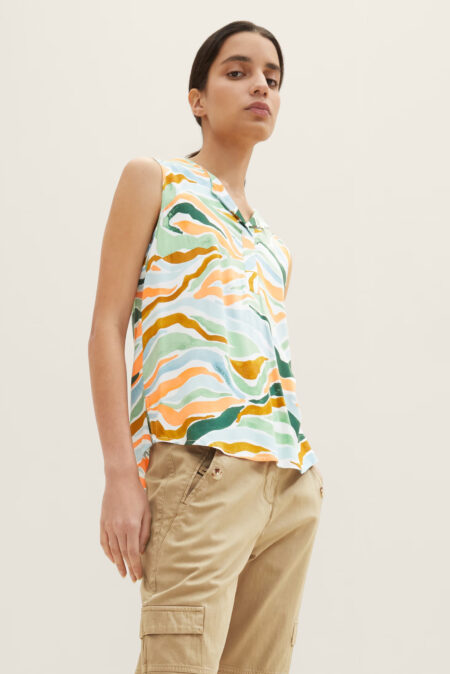 Tom Tailor Γυναικεία Αμάνικη Μπλούζα (1035254-1