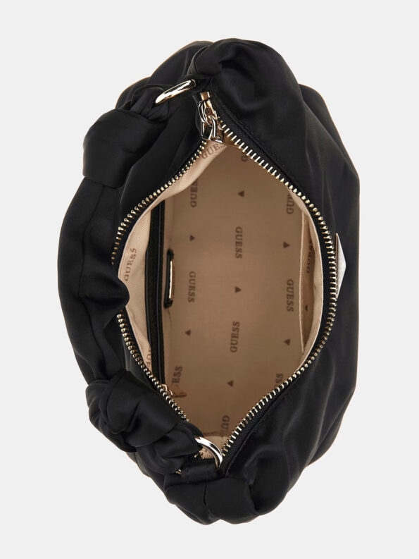 Guess Mini Τσάντα Χειρός Σατέν Velina (HWEG8765020-BLA) -