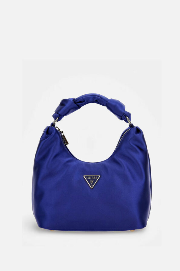Guess Mini Τσάντα Χειρός Σατέν Velina (HWEG8765020-BLU)