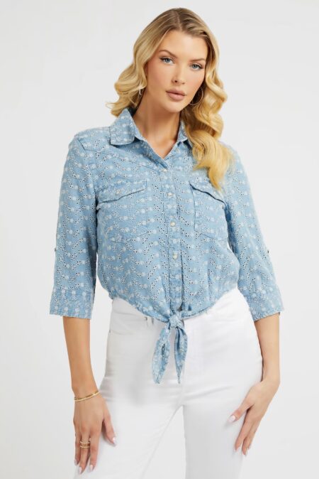 Guess Γυναικείο Denim Πουκάμισο Pin Up (W3GH07D4ZL2-CRFY)