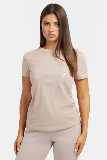 Guess Γυναικεία Κοντομάνικη Μπλούζα Με Λογότυπο Adele (V2YI07K8HM0-G4Q9)