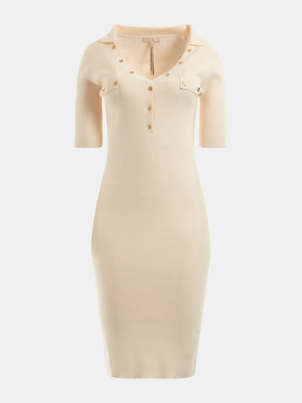 Guess Γυναικείο Πλεκτό Polo Φόρεμα Grace Henley (W3YK45Z2YN2-G012)