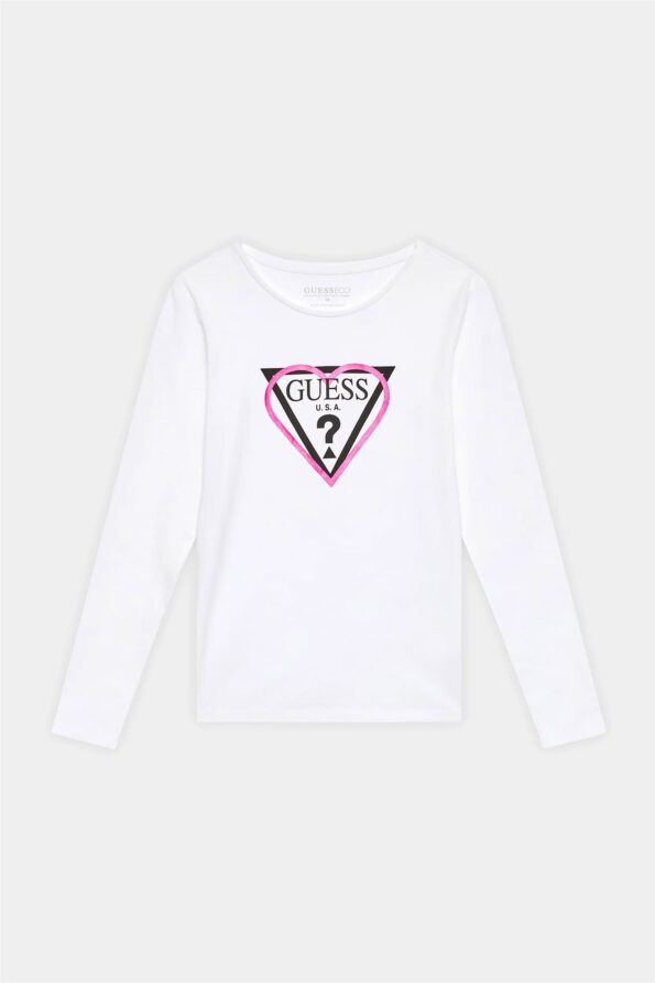 Guess Παιδικό Μακρυμάνικο T-Shirt Με Λογότυπο Girl (J3YI03K6YW4-G011) -1