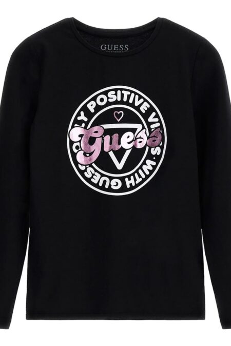 Guess Παιδικό Μακρυμάνικο T-Shirt Με Λογότυπο Girl (J3YI13K6YW4-JBLK) -1