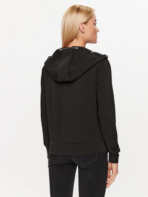 Guess Γυναικεία Φούτερ Ζακέτα Με Κουκούλα Hoody Zipped Sweatshirt (W3YQ15KB932-JBLK)