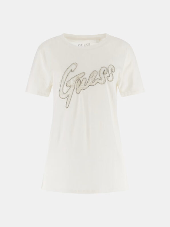 Guess Γυναικεία Κοντομάνικη Μπλούζα Με Λογότυπο Lace Logo (W4RI25K9RM1-G012) -1