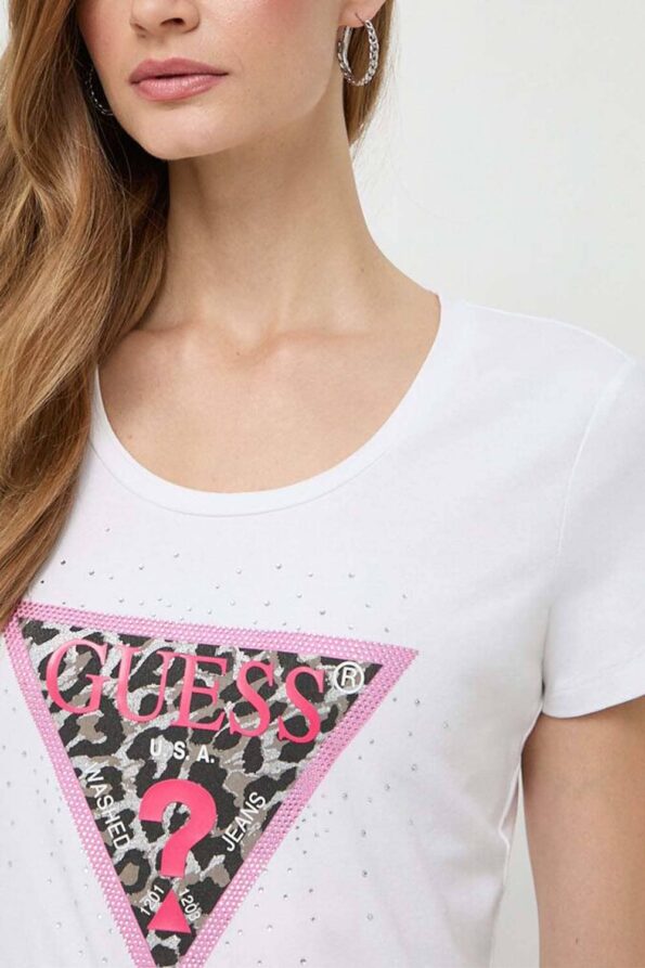 Guess Γυναικεία Κοντομάνικη Μπλούζα Με Τριγωνικό Λογότυπο (W4RI44J1314-G011)